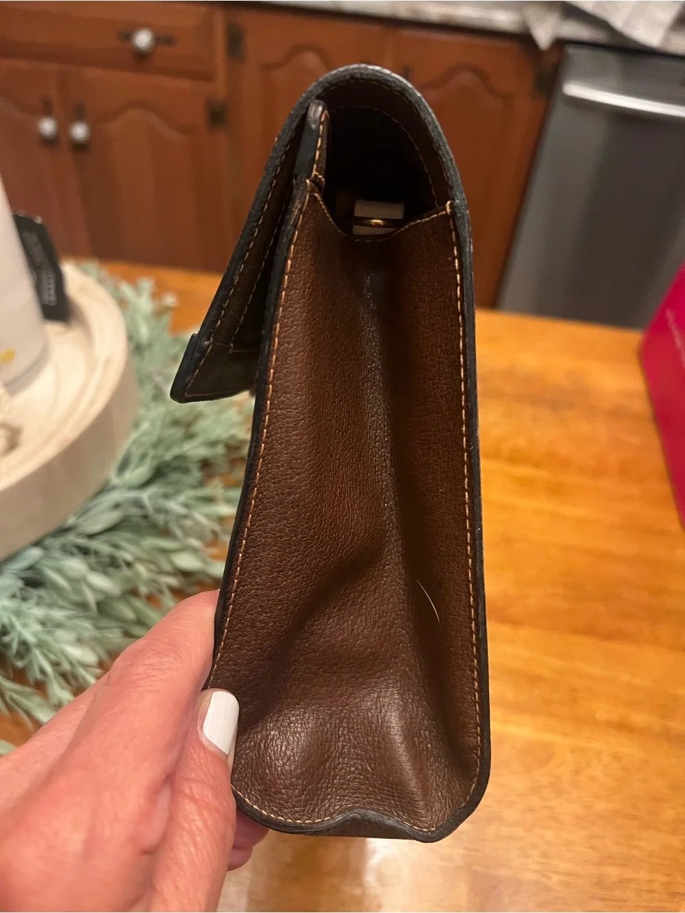 Gucci Supreme Canvas sherry line clutch Large size